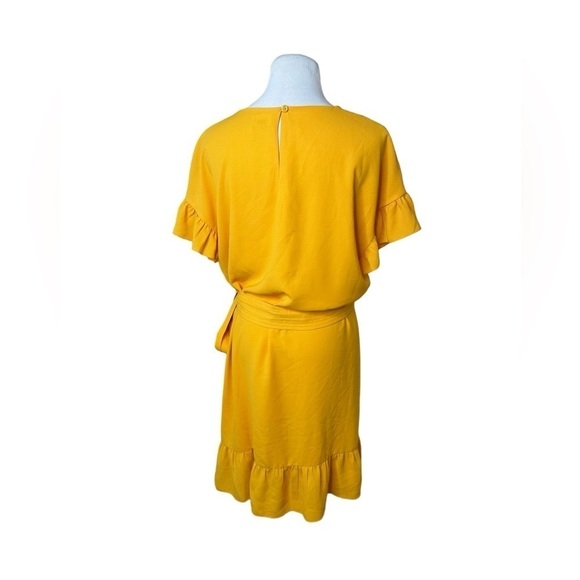 WILFRED ARITIZIA Ninette Dress Wrap Yellow Ruffle - Picture 2 of 6